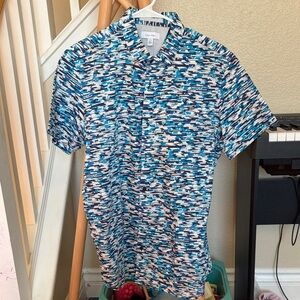 Calvin Klein Multicolor Abstract Men's Shirt